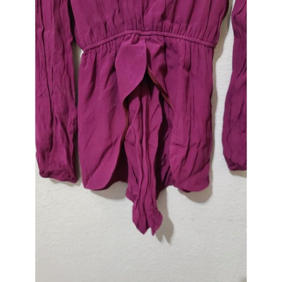 Finders Keepers Long Sleeve V Neck Romper Size ? Purple - Picture 3 of 6